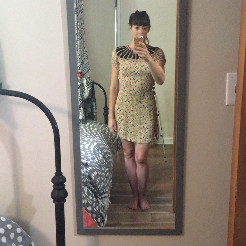 Topshop floral mini dress.